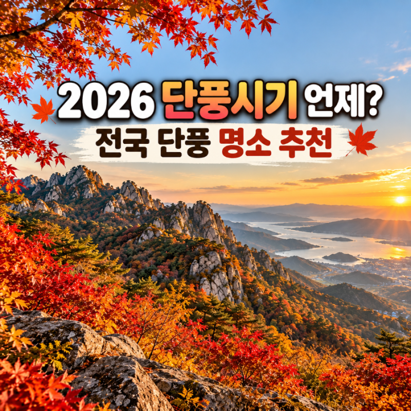 2026 단풍시기 언제?｜전국 단풍 명소 추천·절정시기 총정리