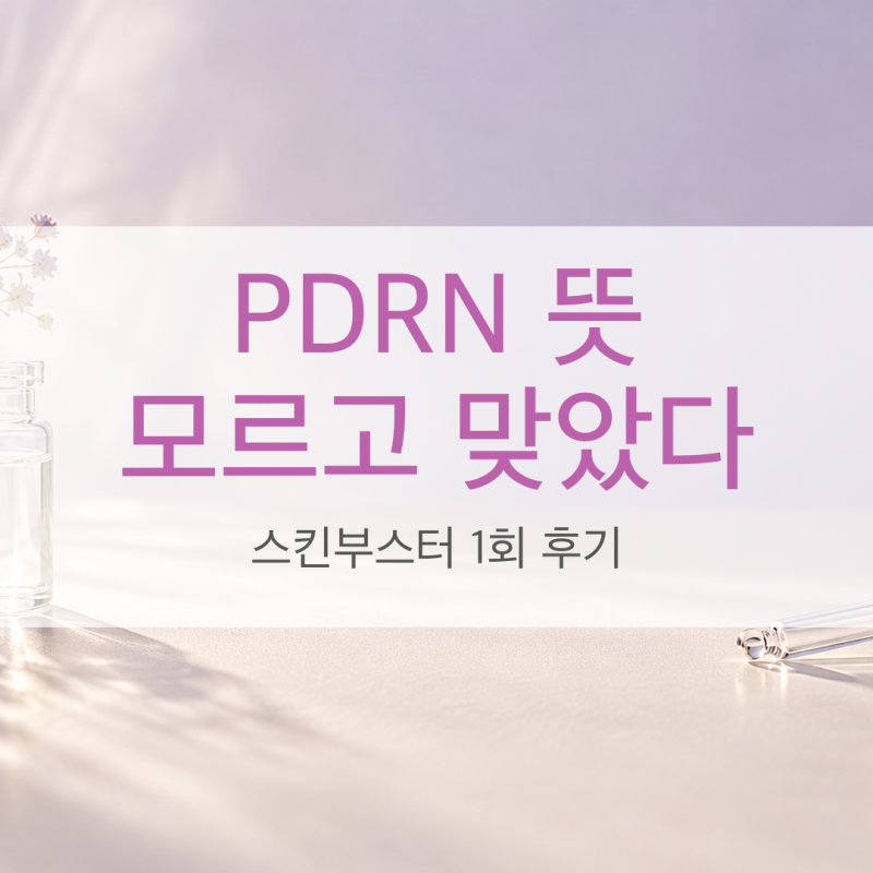 PDRN 뜻 모르고 맞은 스킨부스터 1회 후기