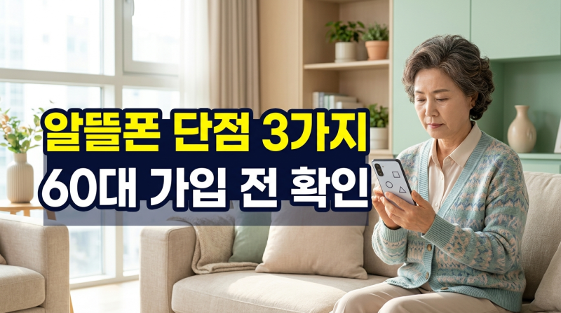 알뜰폰 단점 3가지, 60대라면 가입 전 이것부터 확인해요