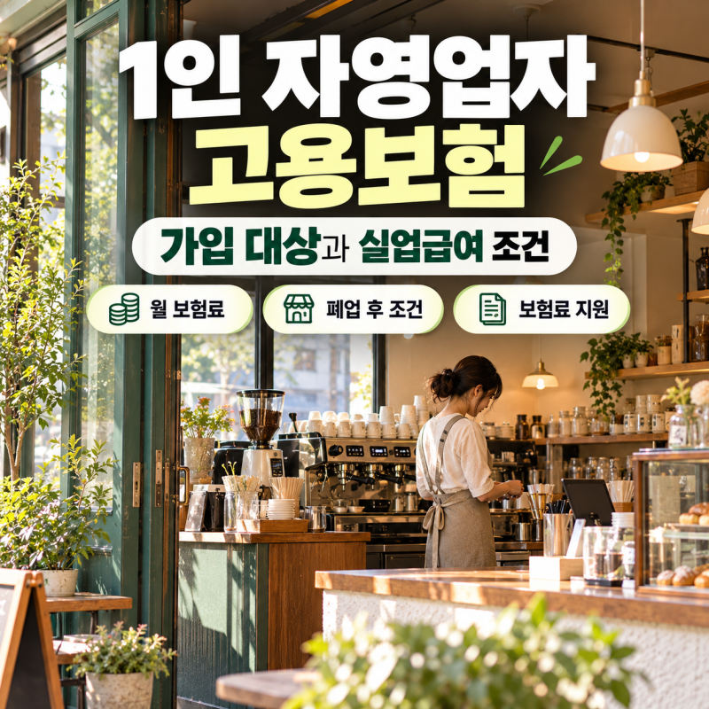 1인 자영업자 고용보험｜가입 대상과 실업급여 조건은?