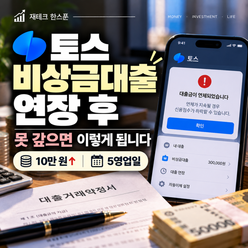 "연장만 하면 끝인 줄 알았는데" 토스 비상금대출, 5영업일 넘기면…