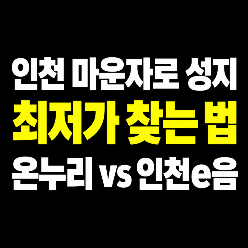 2026 인천 마운자로 성지 총정리｜최저가 찾는 법·온누리상품권·인천e음 비교