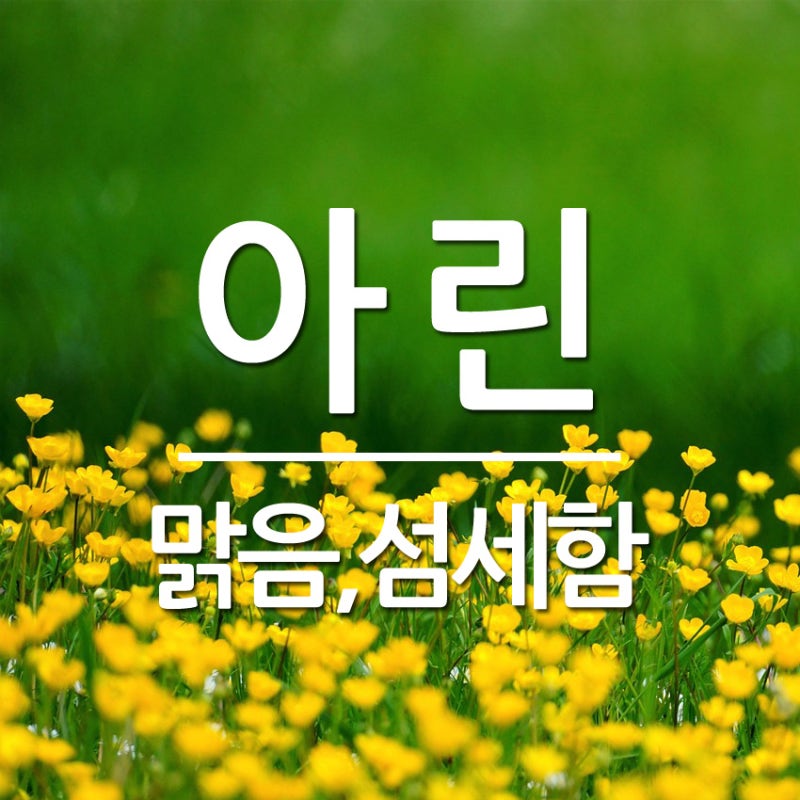 아린 이름 뜻과 한자, 인기 순위｜여자 이름 선호도와 맑고 세련된 이미지