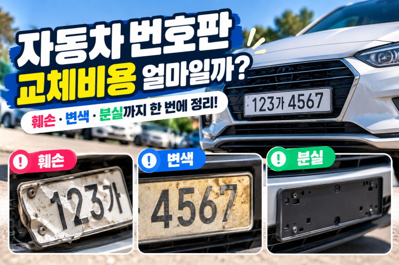 자동차번호판교체비용 얼마일까? 번호판 훼손·변색·분실까지 정리