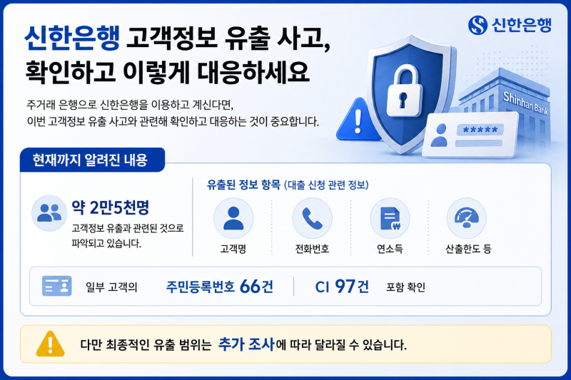 신한은행 고객정보 유출, 주거래 고객이라면 어떻게 할까?