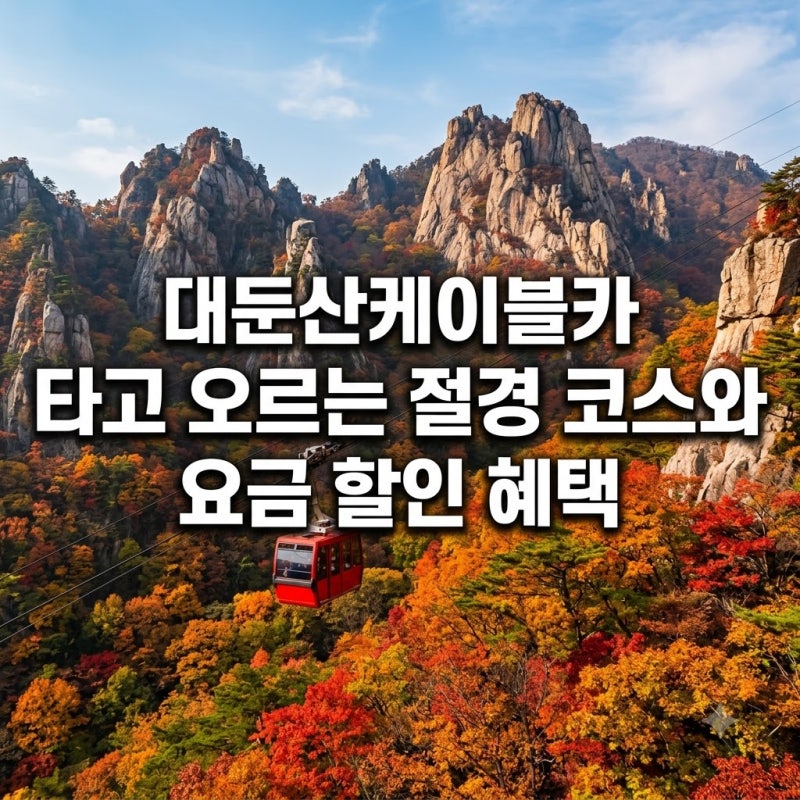 대둔산케이블카 타고 오르는 절경 코스와 요금 할인 혜택