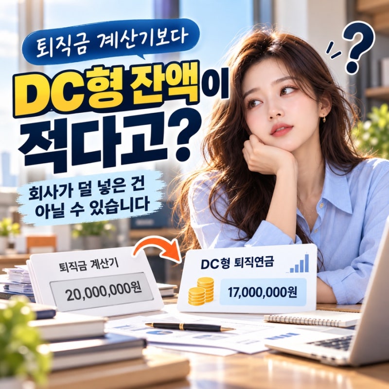 “퇴직금 계산기보다 DC형 잔액이 적다고?” 회사가 덜 넣은 건 아닐 수 있습니다