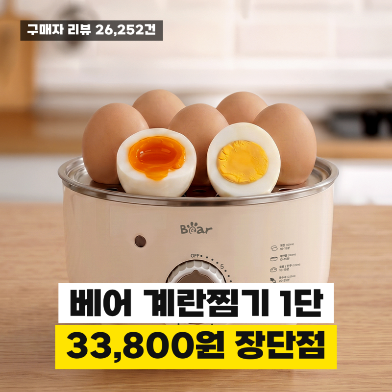 베어 계란찜기 1단 리뷰, 33,800원 타이머·용량 장단점 정리