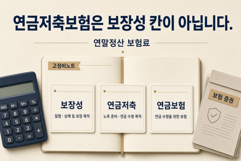 연금저축보험은 보장성 칸이 아닙니다 | 연말정산 보험료