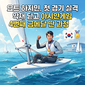 요트 하지민, 첫 경기 실격 악재 딛고 아시안게임 4번째 금메달 딴 과정