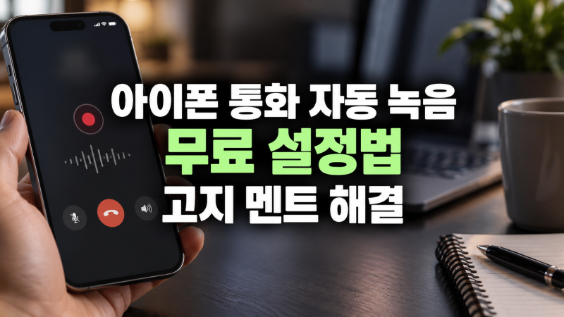 아이폰 통화 자동 녹음 설정 방법: 통신사 무료 어플, 에이닷, 고지 멘트 해결, 녹음 듣는 법