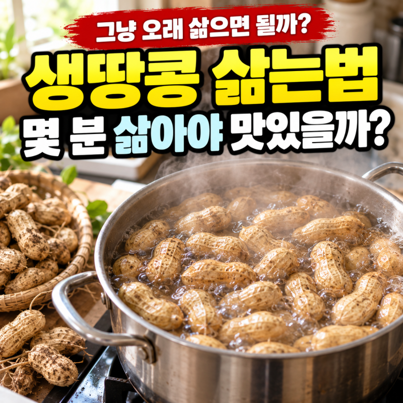 생땅콩 삶는법, 몇 분 삶아야 할까? 삶는 시간과 고소하게 익히는 방법