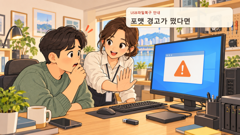 USB파일복구 방법, 포맷 오류 프로그램·비용 확인