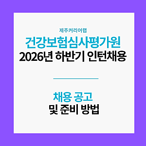 건강보험심사평가원 2026년 하반기 체험형 청년인턴 채용 및 준비방법