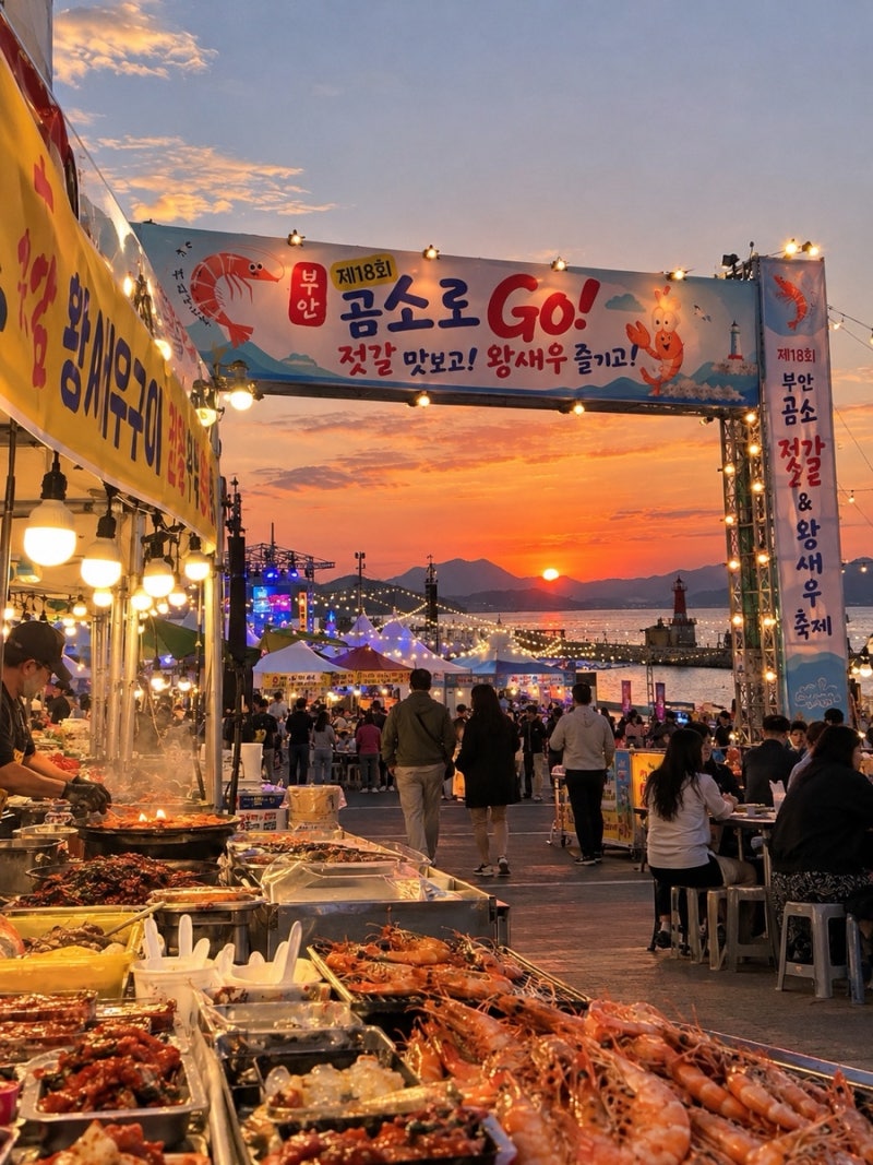 전북 여행지 추천 부안 가볼만한곳 부안 여행 곰소항 2026 곰소 젓갈 왕새우축제 라인업 불꽃....