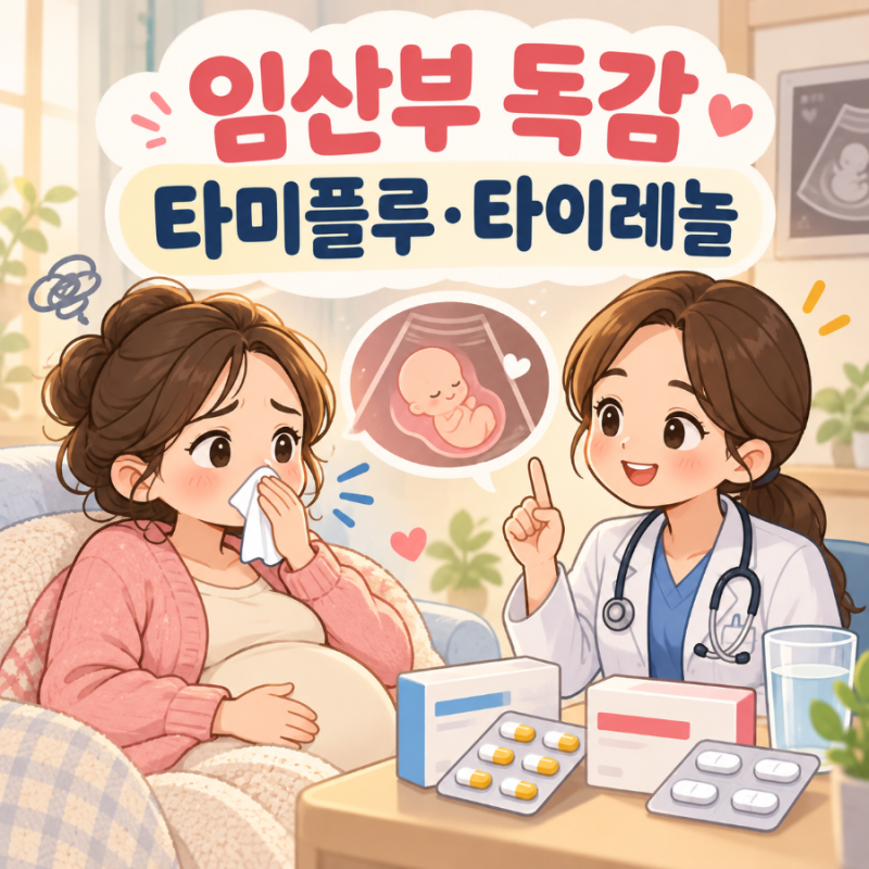 임산부 독감 걸리면 약 타미플루 수액 임산부타이레놀 주의사항