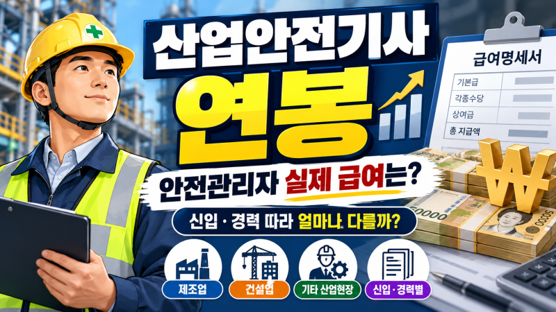 산업안전기사 연봉 얼마일까? 안전관리자 급여 현실 총정리
