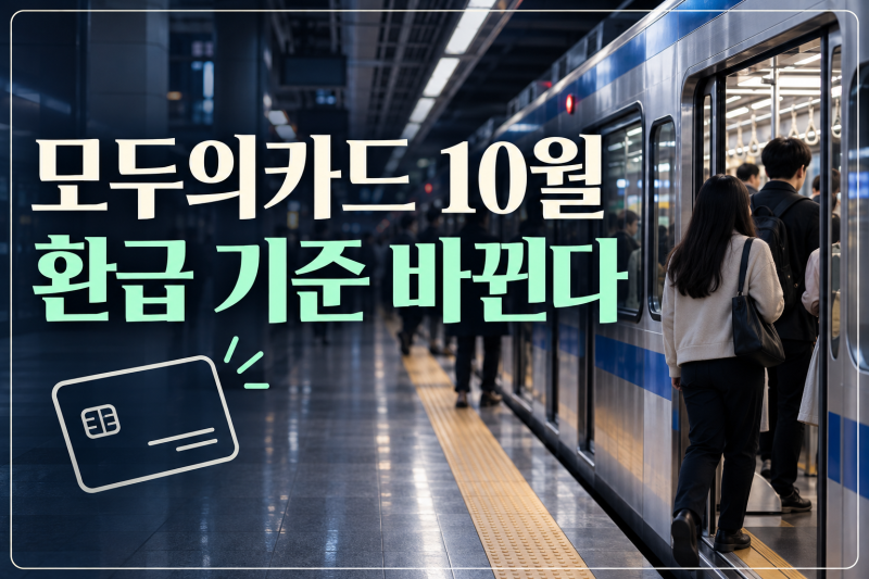 K패스 모두의카드 10월 환급 기준 쉽게 정리(+9월 반값 종료 후 달라진 금액 비교)