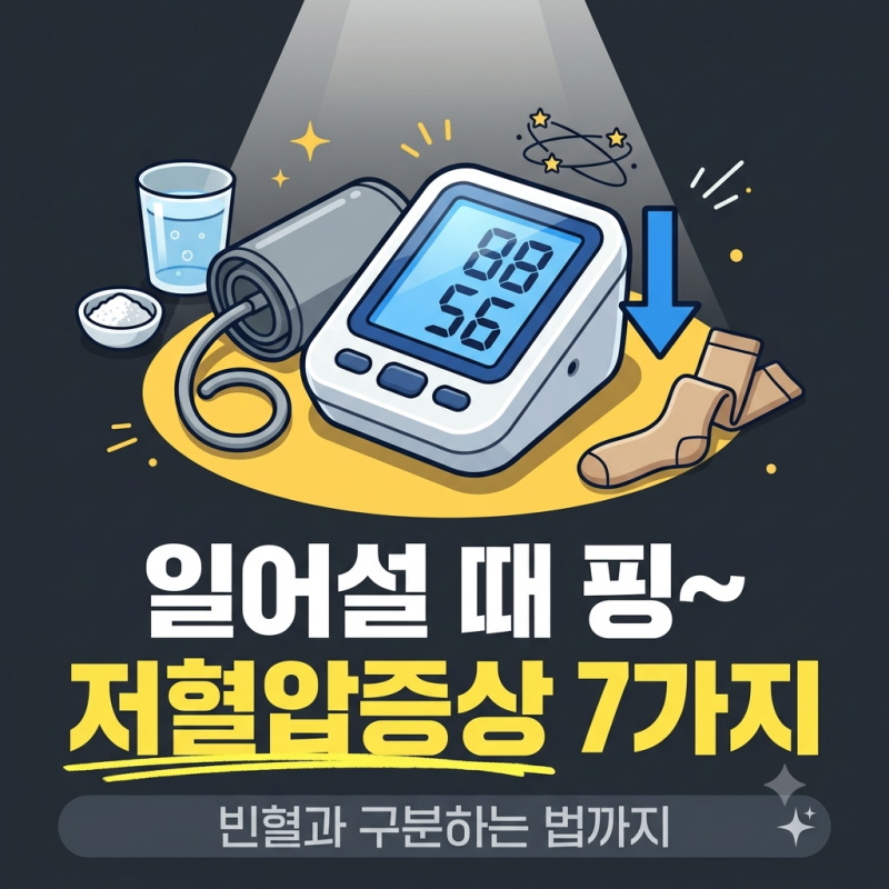저혈압증상 7가지, 빈혈과 다른 점과 기립성 저혈압 대처법