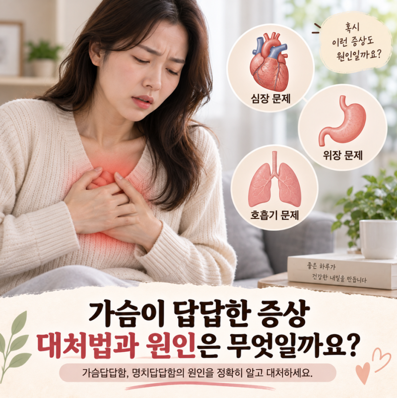 가슴이답답한증상 대처법 가슴답답함 명치답답함 원인