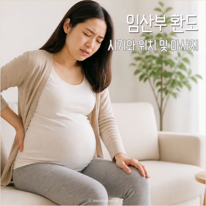 임산부 환도선다 통증, 시기와 위치 및 마사지 방법