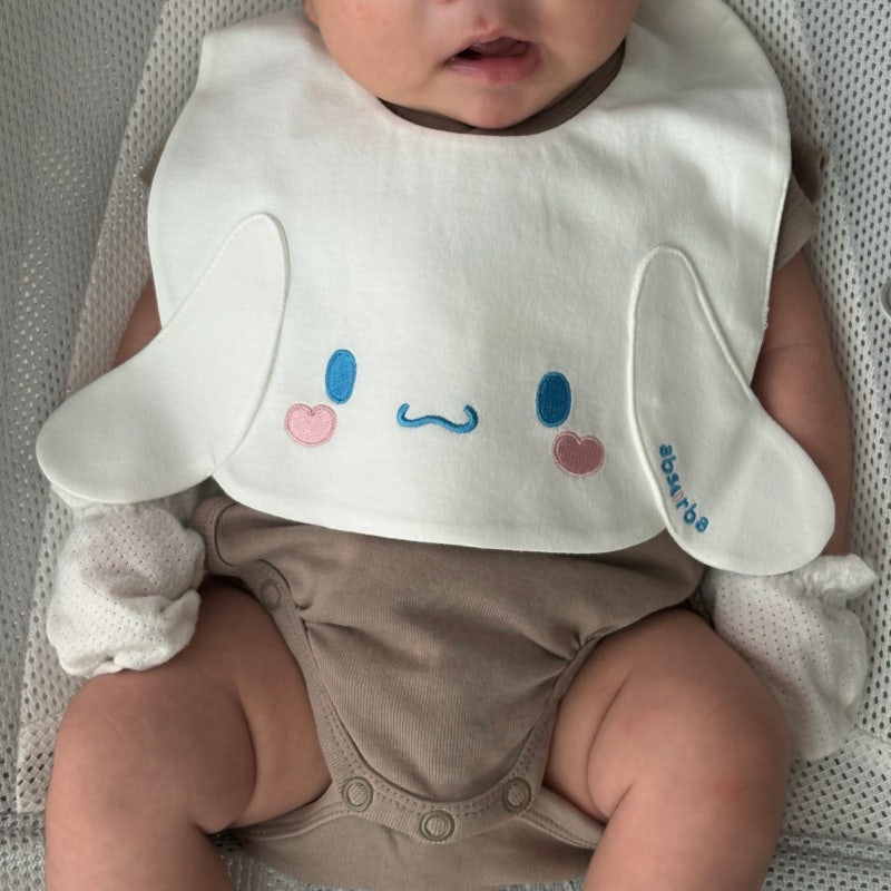 압소바 산리오 콜라보, 시나모롤 턱받이, 신생아 턱받이 추천