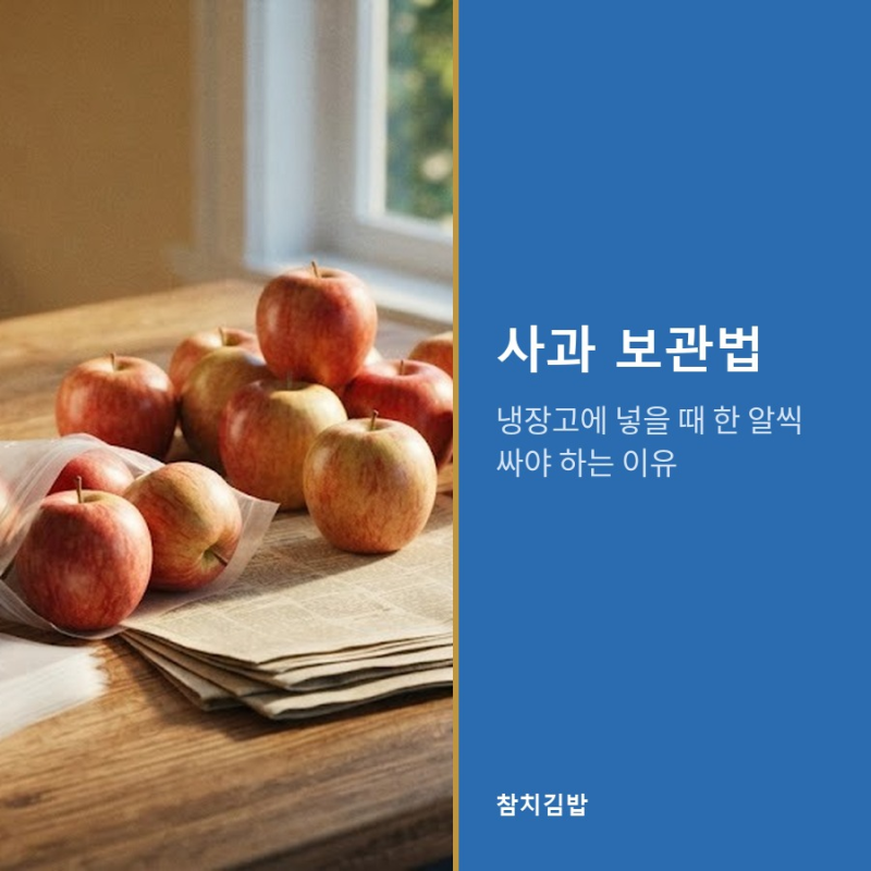 사과 보관법, 냉장고에 넣을 때 한 알씩 싸야 하는 이유