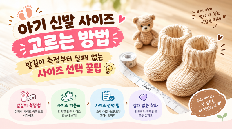 아기 신발 사이즈 고르는 방법, 발길이 측정부터 실패 없는 사이즈 선택 꿀팁