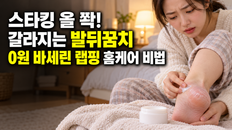 [발 건강] 스타킹 올이 쫙? 가을철 쩍쩍 갈라지는 발뒤꿈치 각질(각화증) 원인과 0원 바세린 ....