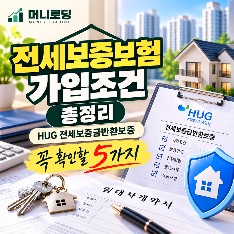 전세보증보험 가입조건 총정리ㅣHUG 전세보증금반환보증 꼭 확인할 5가지