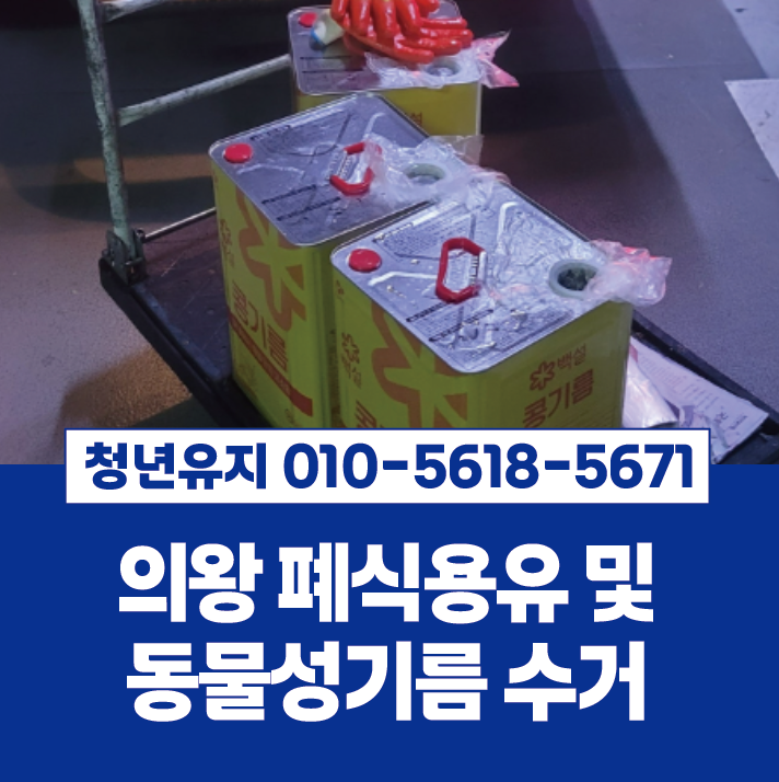 의왕 동물성폐기름 폐식용유 수거 | 음식점에서 알아둘 처리 방법과 새식용유 납품까지!