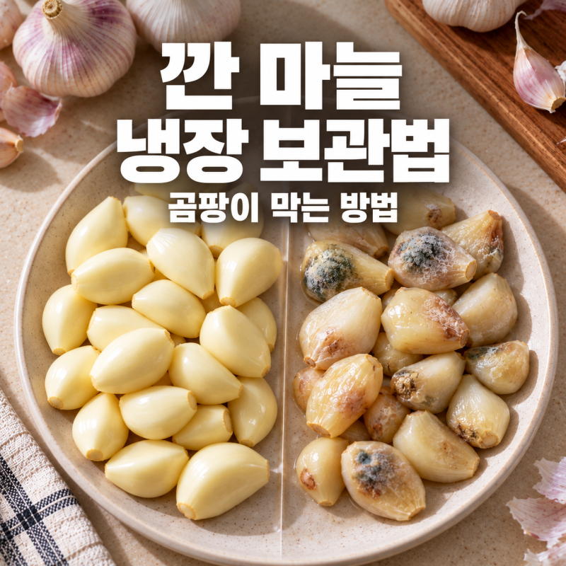 깐 마늘 냉장 보관법, 곰팡이 없이 오래 보관하는 방법