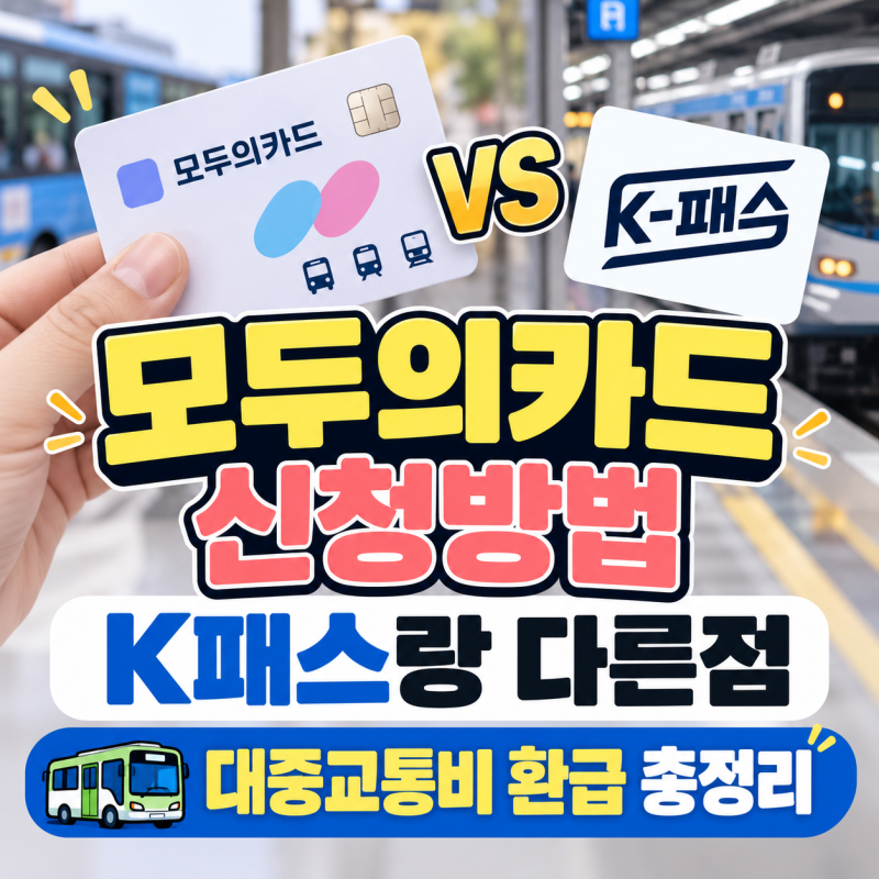 모두의카드 신청방법, K패스랑 다른점 대중교통비 환급 총정리