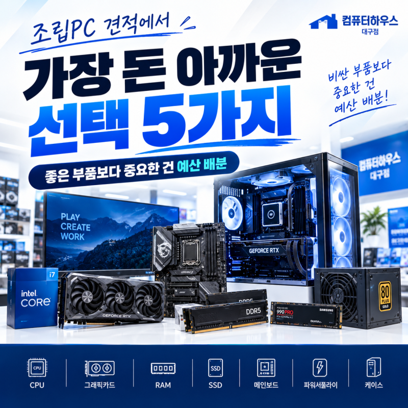 조립PC 견적에서 가장 돈 아까운 선택 5가지