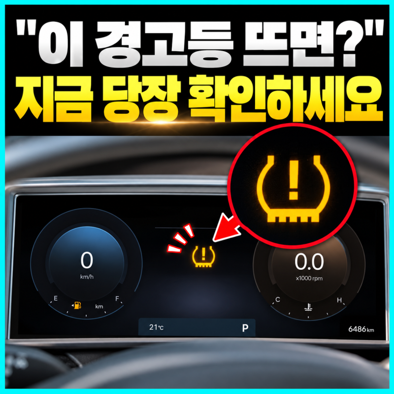 "타이어 공기압 경고등 떴는데 그냥 주행해도 될까?" 안꺼짐 원인과 관리 대처법