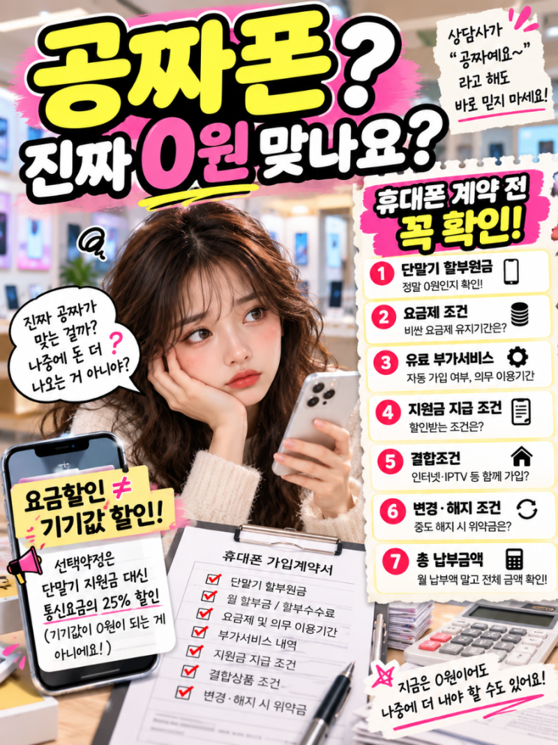 휴대폰 바꿀 때 ‘공짜폰’만 믿으면 안 된다｜계약서에서 꼭 확인할 7가지