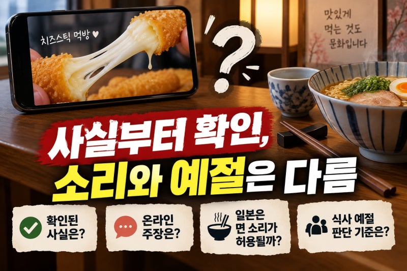 손예진 먹방, 日 식사 예절 논쟁 사실과 확인 기준
