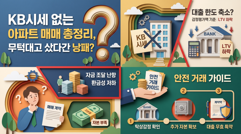 KB시세 없는 아파트 매매 총정리, 무턱대고 샀다간 낭패?
