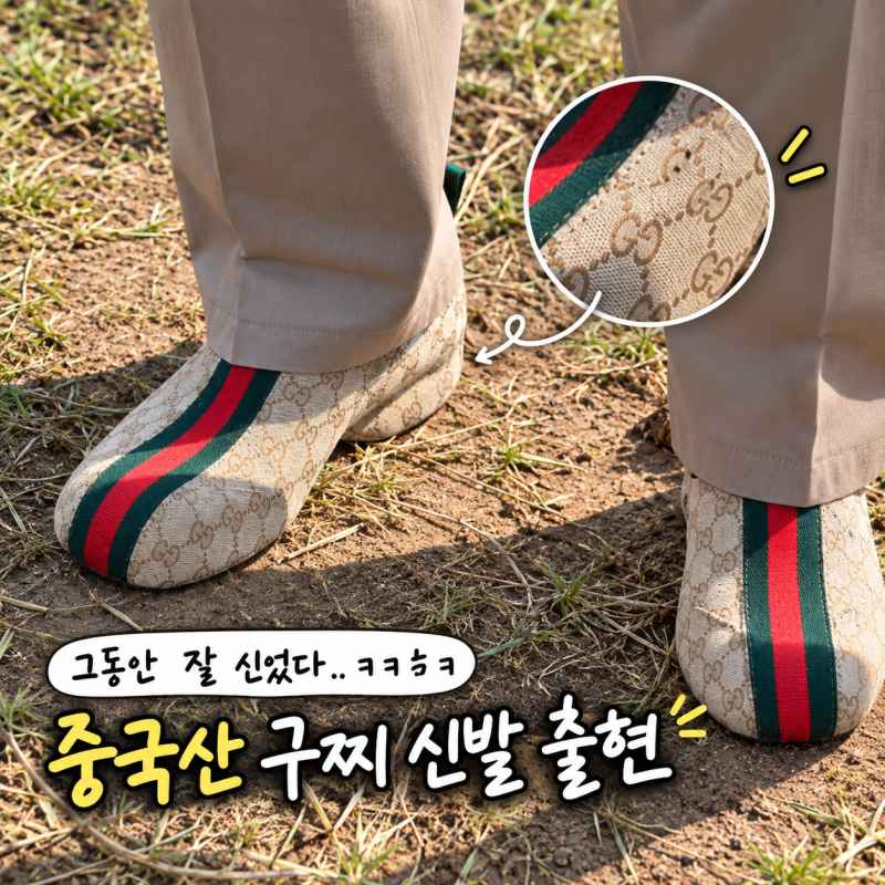 그동안 잘 신었다..ㅋㅋㅎㅋ 중국산 구찌 신발 출현(+드립 운동화, 블로퍼 근황)