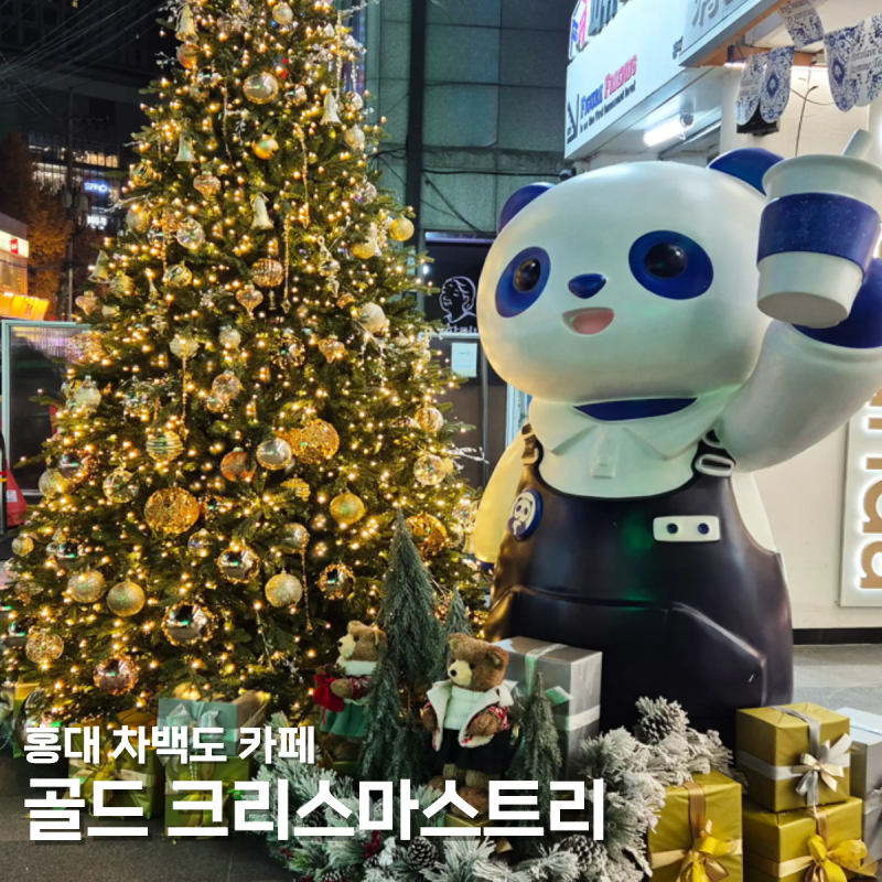 크리스마스트리 설치 렌탈 업체 추천 | 홍대 카페 오너먼트 장식 조명 사례