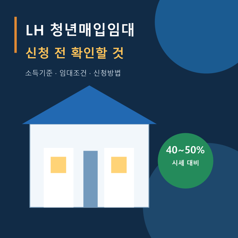 lh 청년매입임대 신청 전 확인할 것, 소득기준과 임대조건