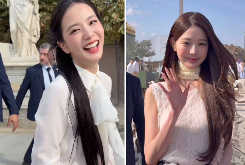 "글로벌 앰배서더와 게스트의 극과 극?" 디올쇼 지수·장원영, 현장 의전 차이에 팬들 갑론을....