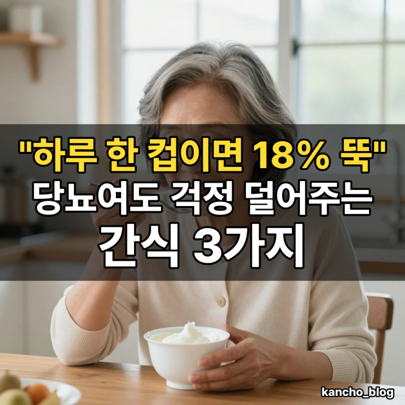 "하루 한 컵이면 18% 뚝" 당뇨여도 걱정 덜어주는 간식 3가지｜당뇨 간식