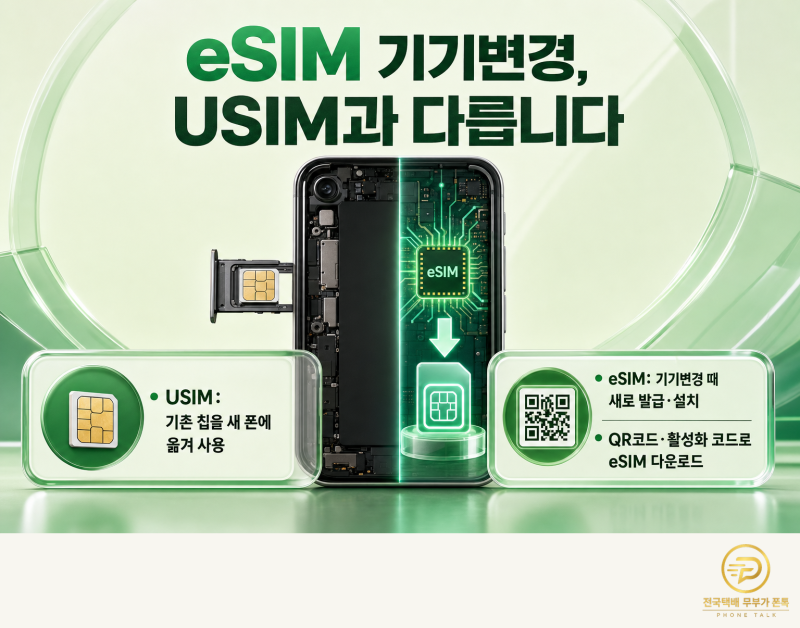 eSIM 사용 중 휴대폰을 바꾸면? 유심 이동과 재발급·개통 전 체크리스트