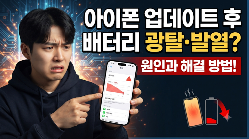 아이폰 업데이트 후 배터리 빨리 닳음? 배터리 광탈·발열 원인과 해결 방법