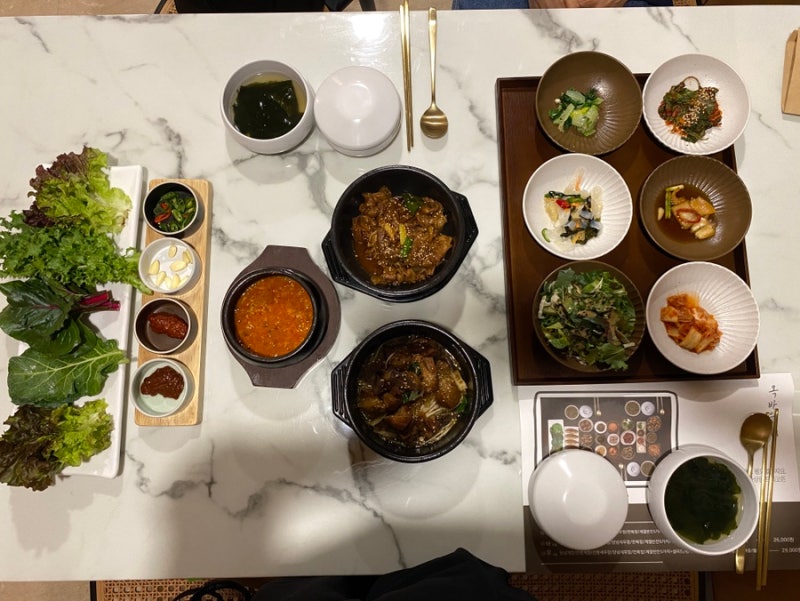 울산 명촌 맛집 옥바우집 점심특선, 갈비찜 제육볶음 한상과, 주차 정보
