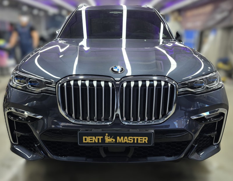 BMW X7 판금도색 사례 | 운전석 도어는 판금, 앞범퍼는 도색으로 나눈 이유