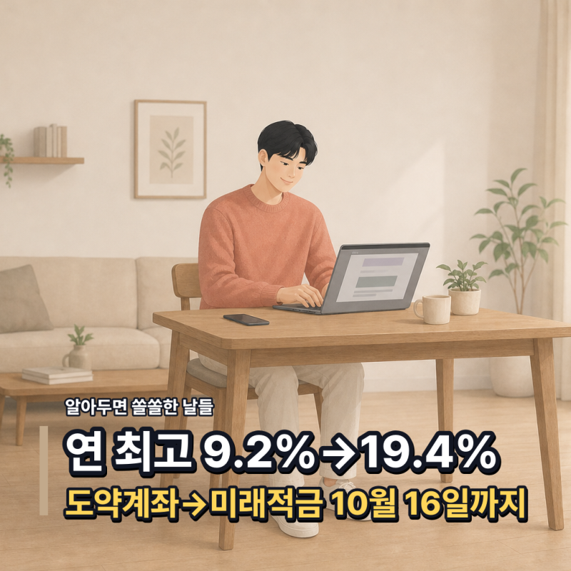 연 최고 9.2%→19.4%, 청년도약계좌에서 청년미래적금 갈아타는 법(10월 16일까지)