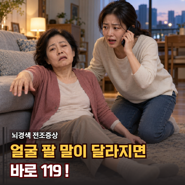 "잠깐 저린 줄 알았는데 골든타임이 사라졌다" 뇌경색 전조증상, 웃고 말하고 팔 들어보세요