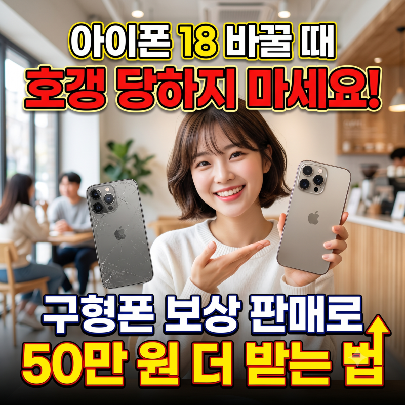 "아이폰 18 나올 때 구형폰 헐값에 팔지 마세요" 중고폰 보상 판매(트레이드인)로 50만 원 더 ....